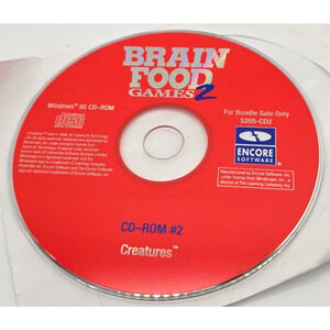 Brain Food Games 2 - Creatures - Vintage PC CD-ROM Windows 95 Game (Disc Only)